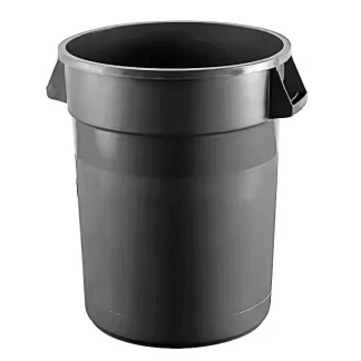 Grey 44 Gal. Round Container